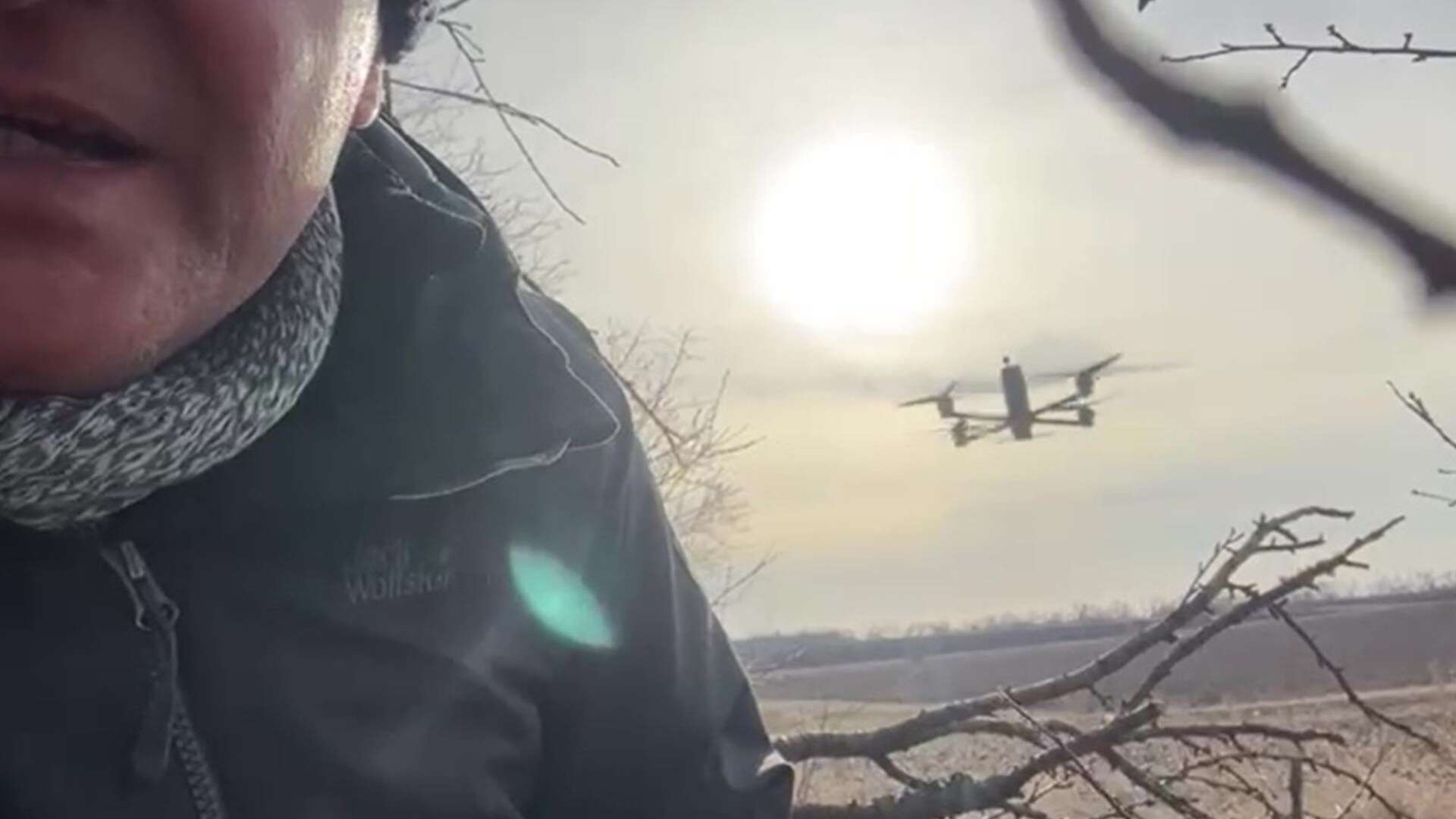 Terrifying moment Sun reporter is chased and 'eliminated' by Ukraine drone