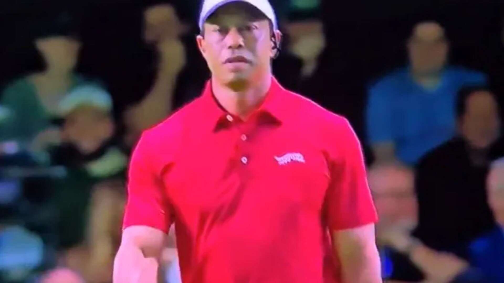 Red-faced Tiger Woods makes history as he breaks major rule he helped create