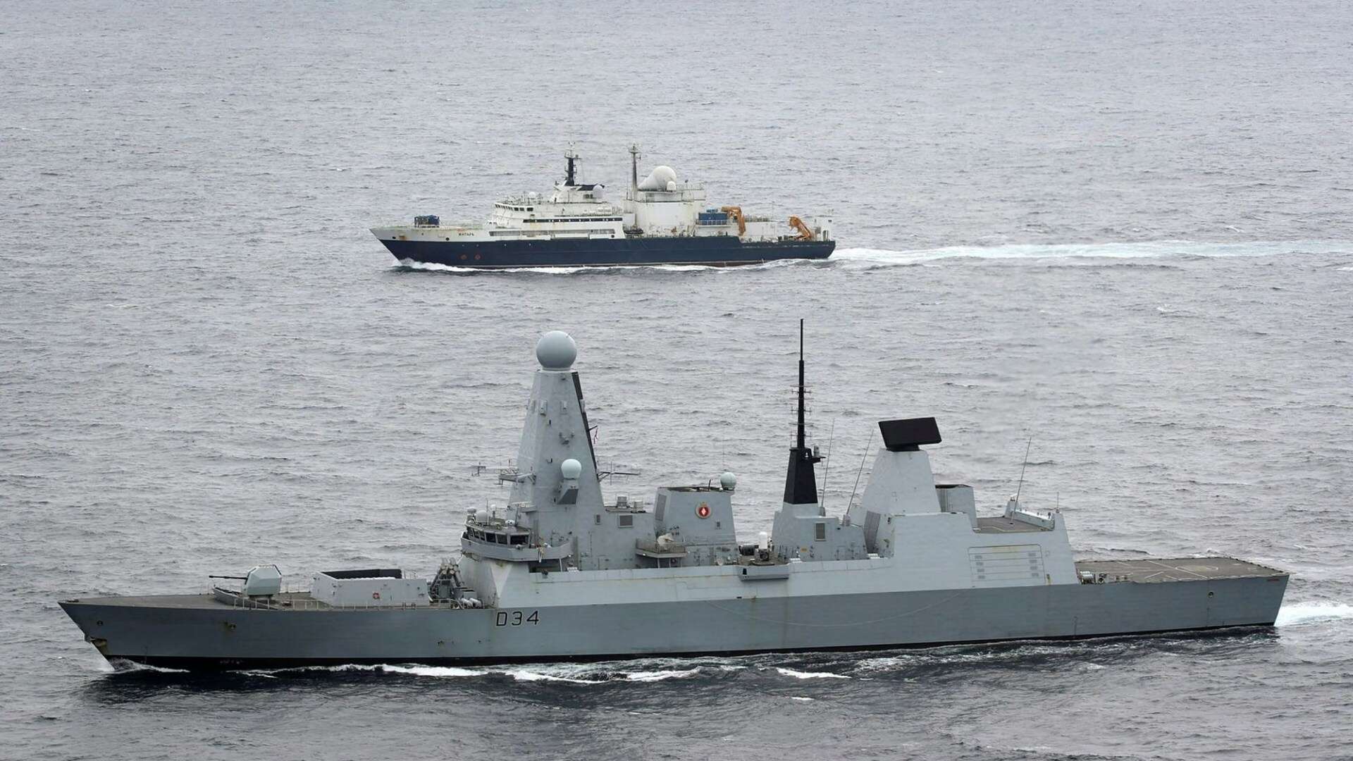 Brit warships foil Russian spy vessel 'lurking over cables' in English Channel