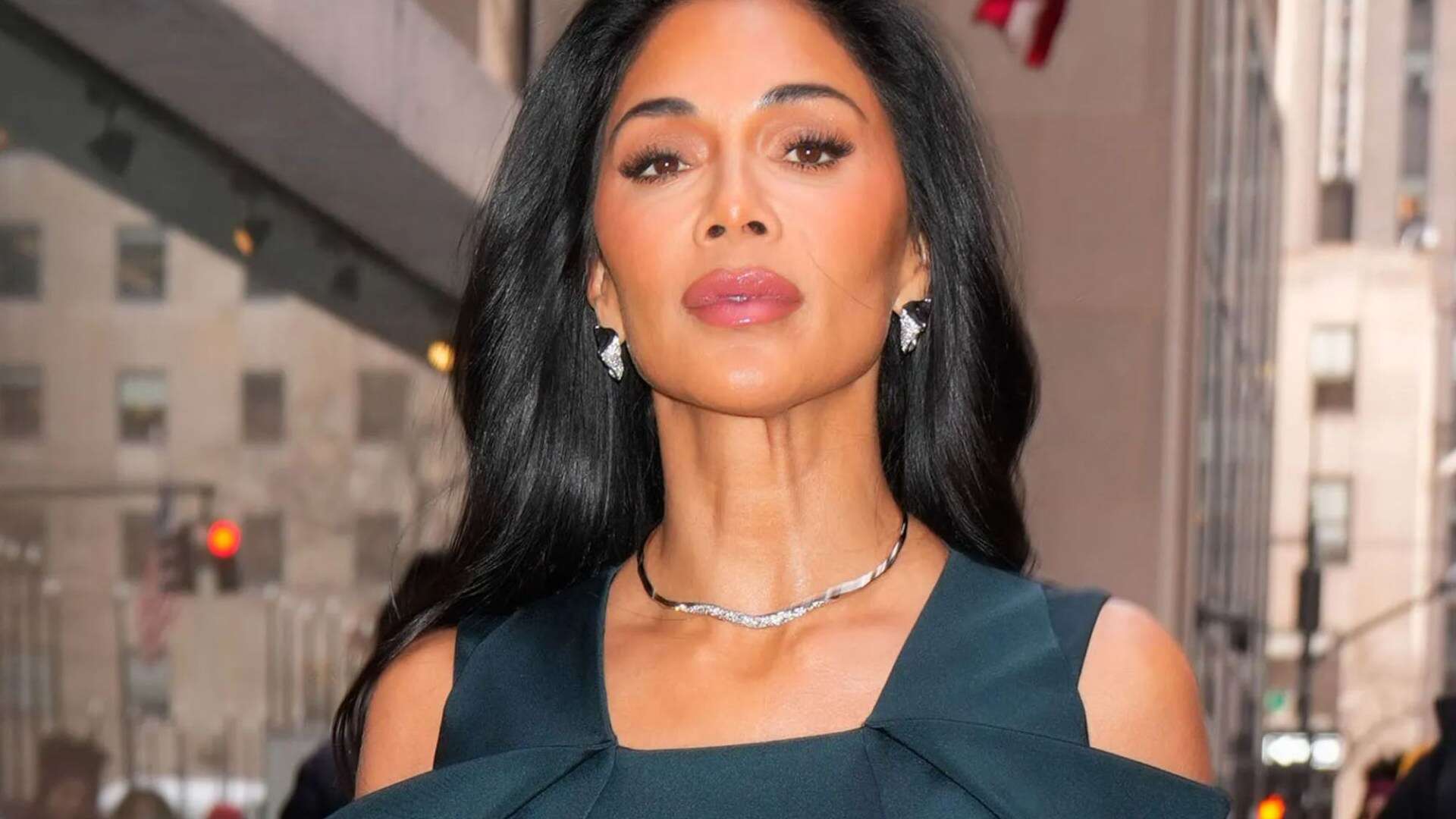 Nicole Scherzinger stuns in sexy dress as she steps out in freezing New York