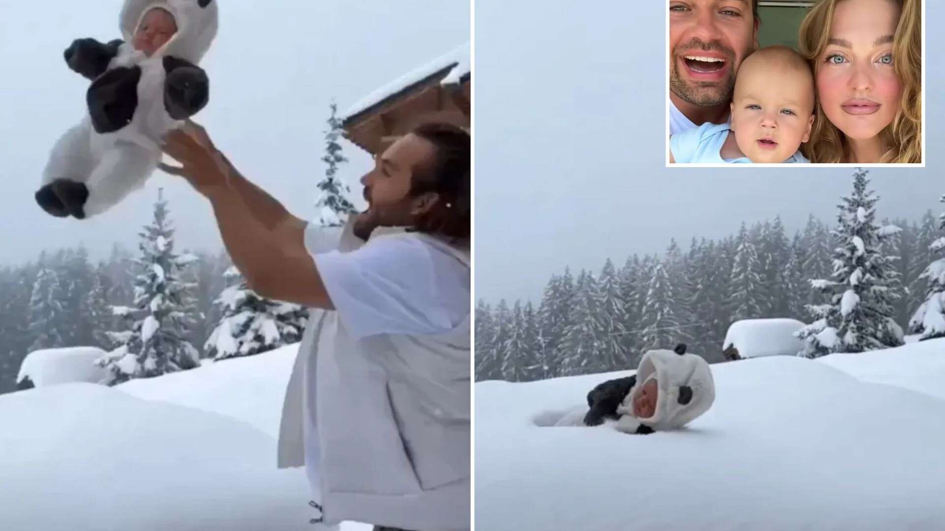 Influencer wanted by cops over vid showing him throwing baby in snow 'for likes'