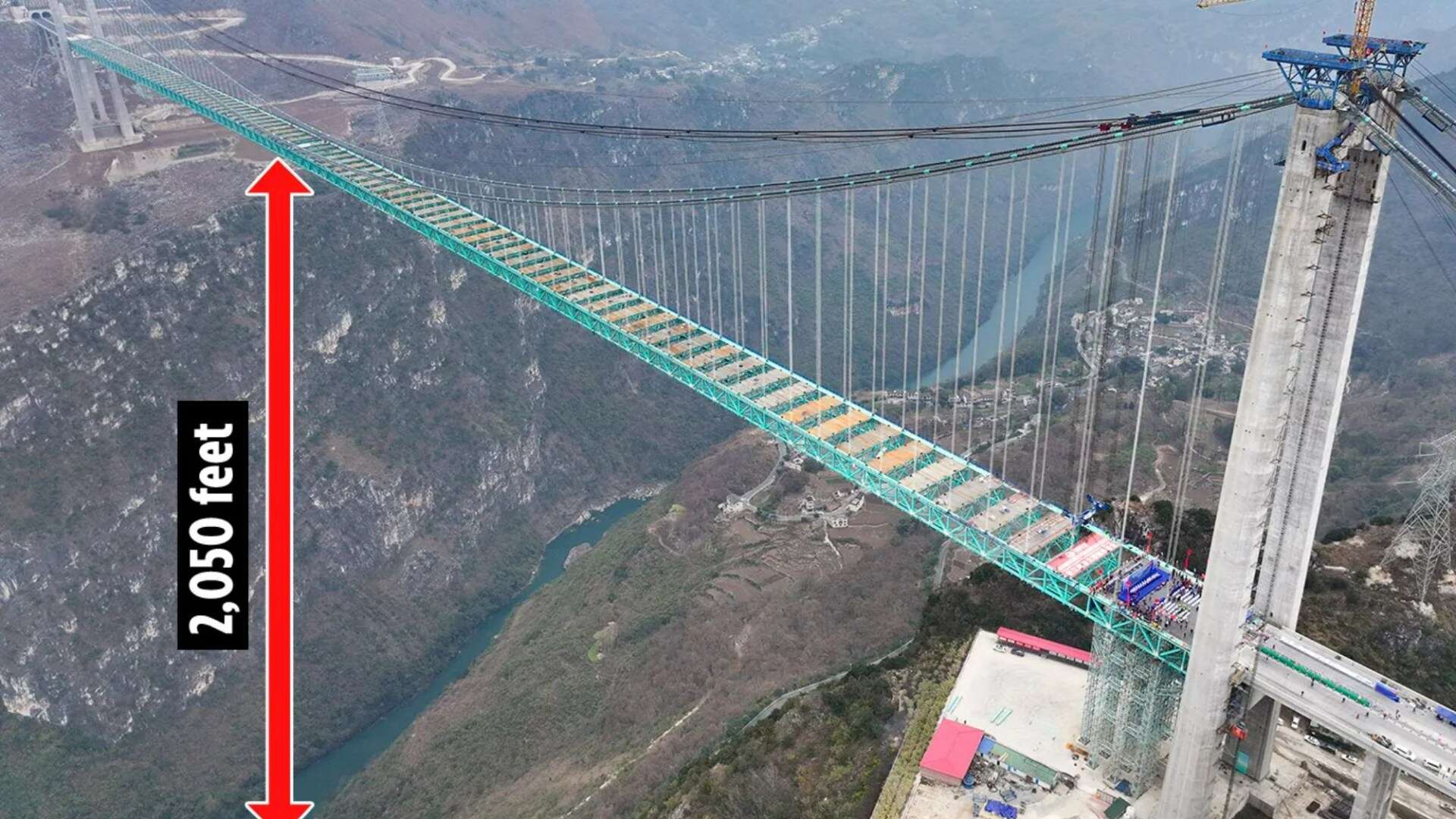 World’s tallest bridge TWICE the height of the Eiffel Tower soaring 2,000ft