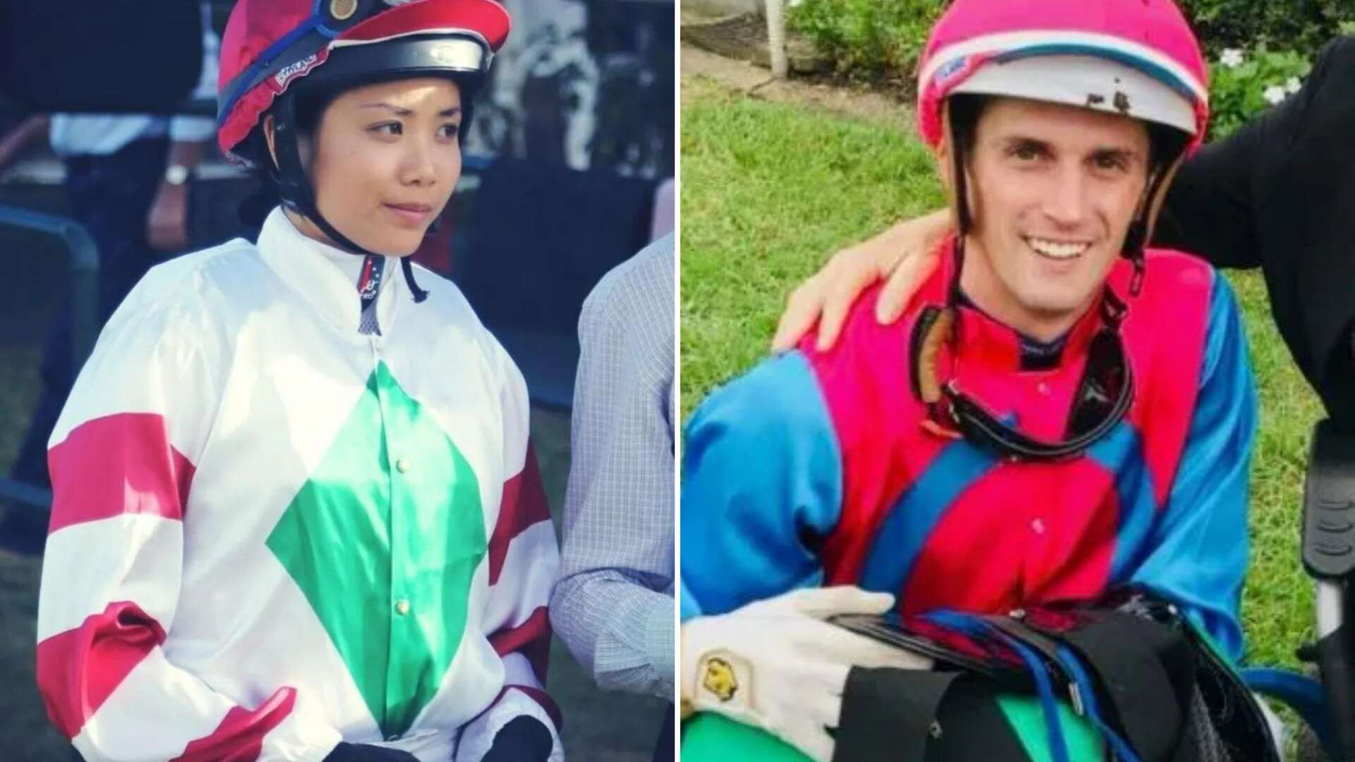 Two jockeys airlifted to hospital after horror fall as family ask for prayers