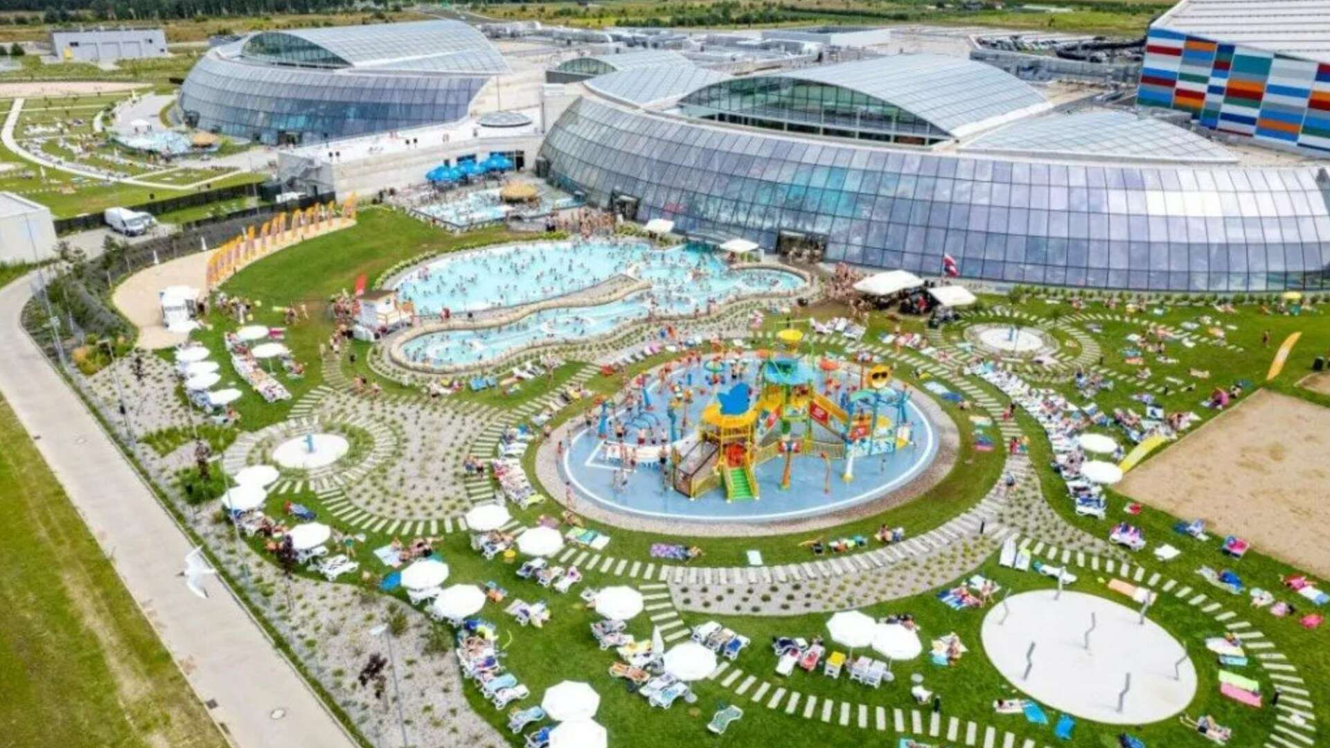 Europe's largest indoor waterpark opens new 'island' playground attraction