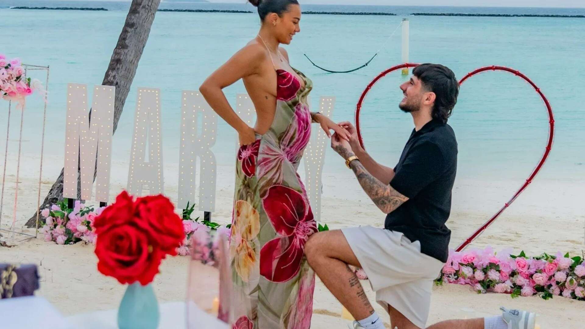 Locked In's Danny Aarons and Tennessee engaged in romantic beach proposal