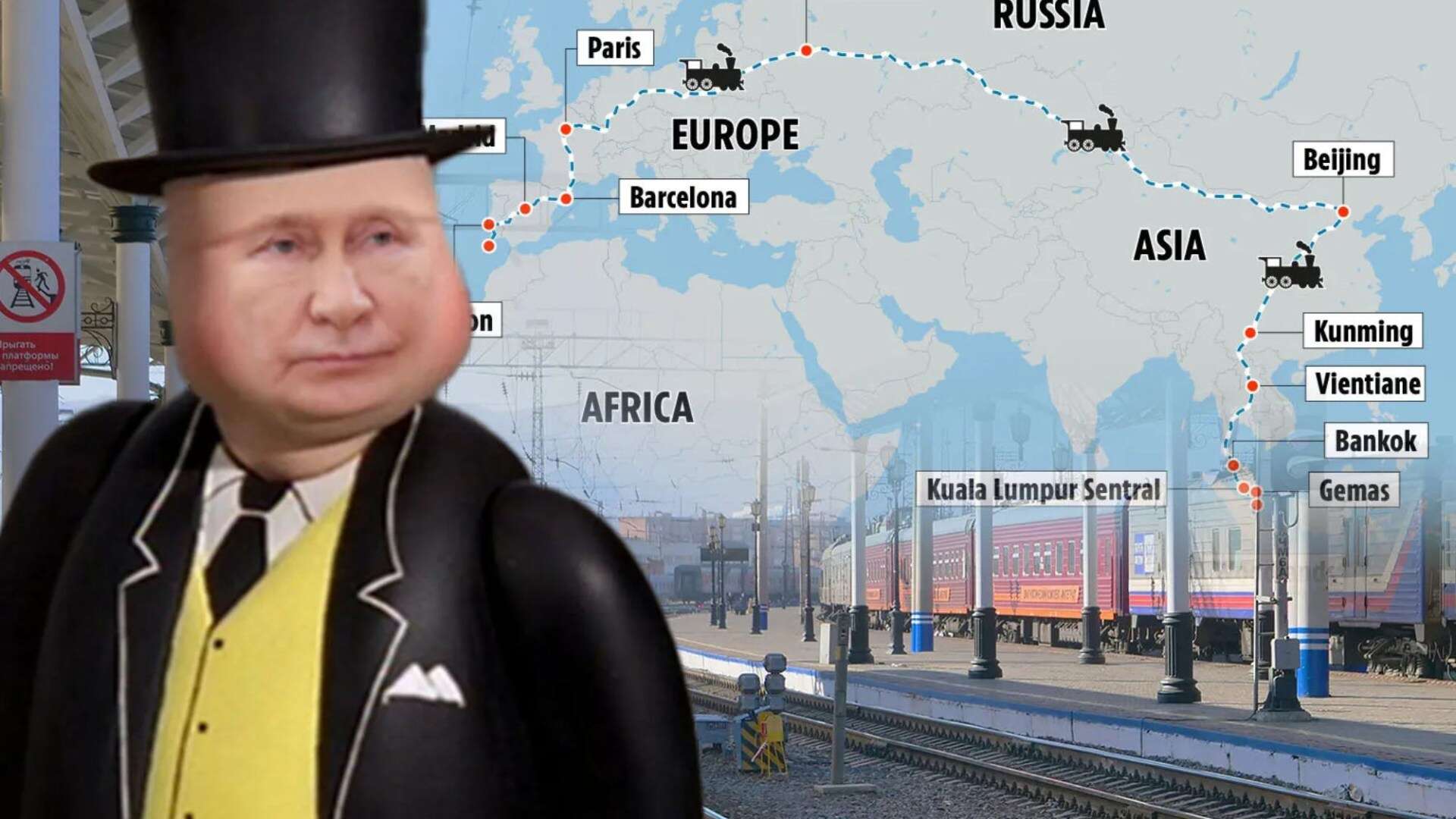 World’s longest train journey would cover 12k miles…but Putin's ruined it