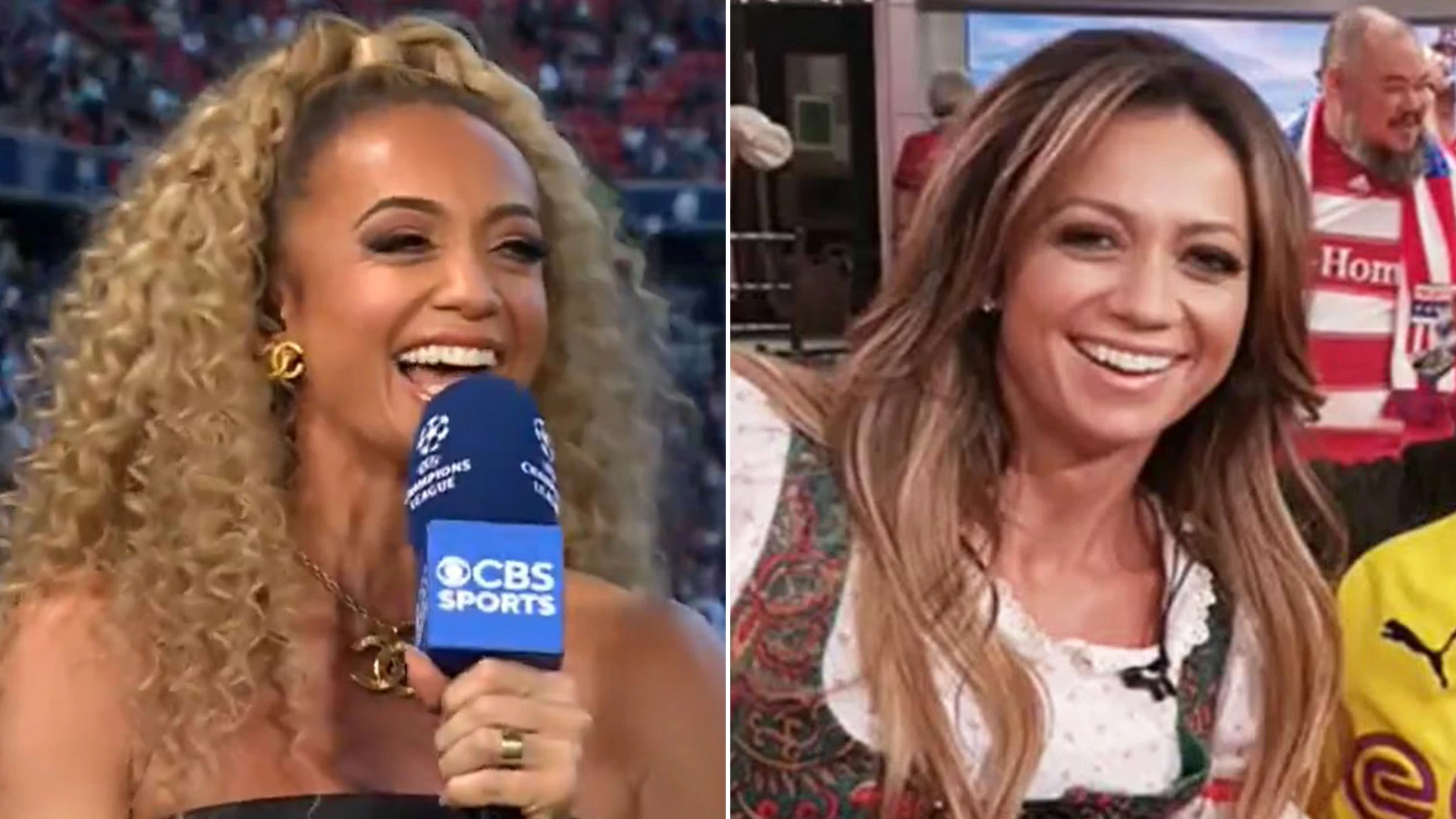 Kate Abdo outfit called 'elite' before she's embarrassed in 'beer maid' clip