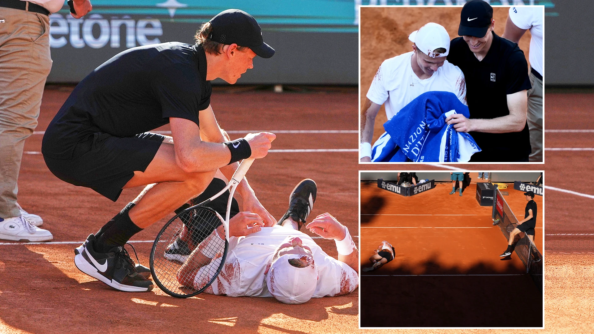 Jannik Sinner shows true colours with response to opponent's nasty fall
