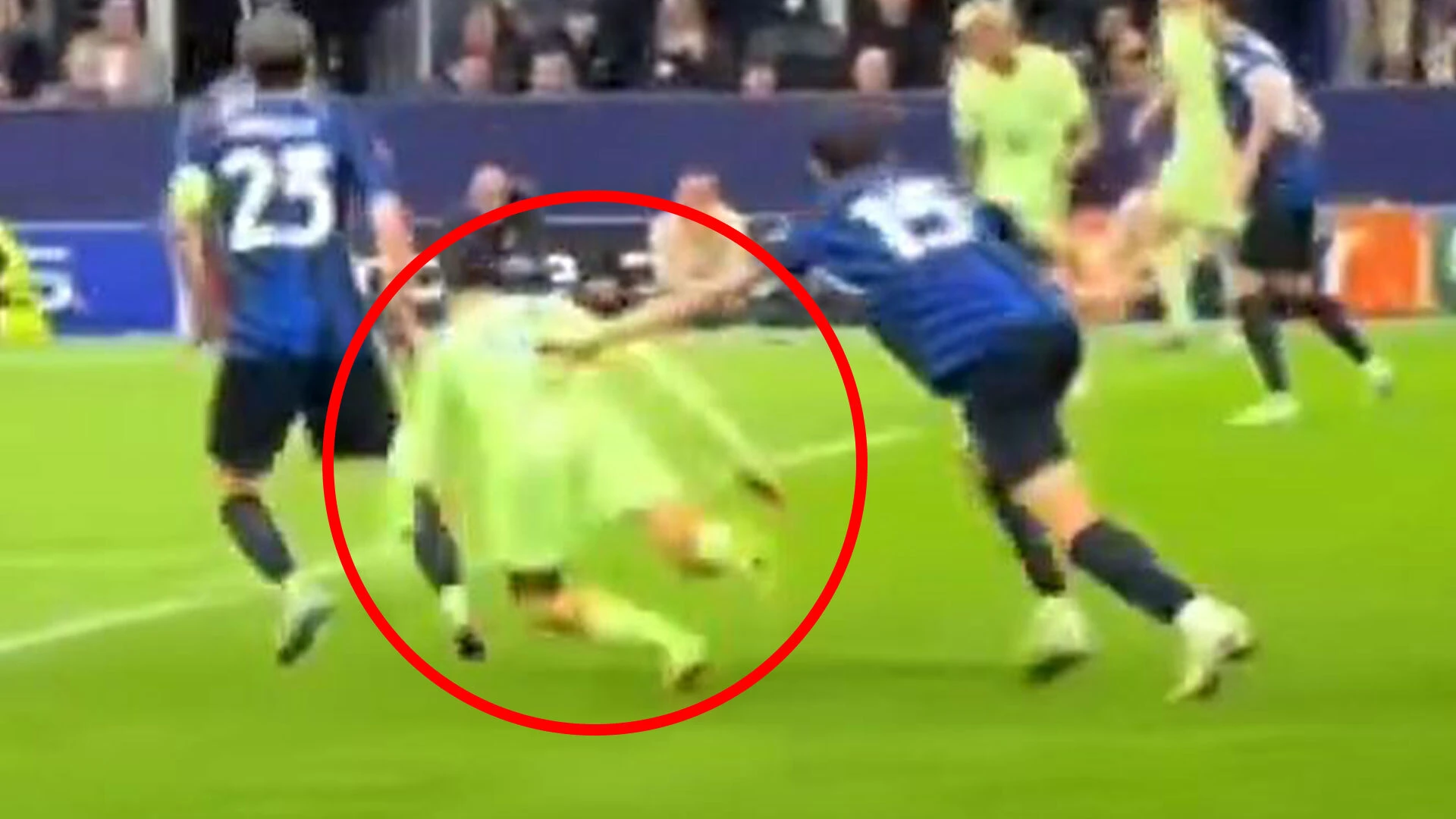 Watch Barca star get bundled over three times in 4 seconds as he demands probe