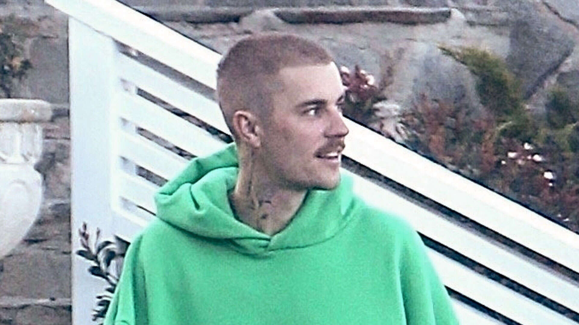 Justin Bieber’s thin frame drowns in hoodie as Hailey hits fashion week