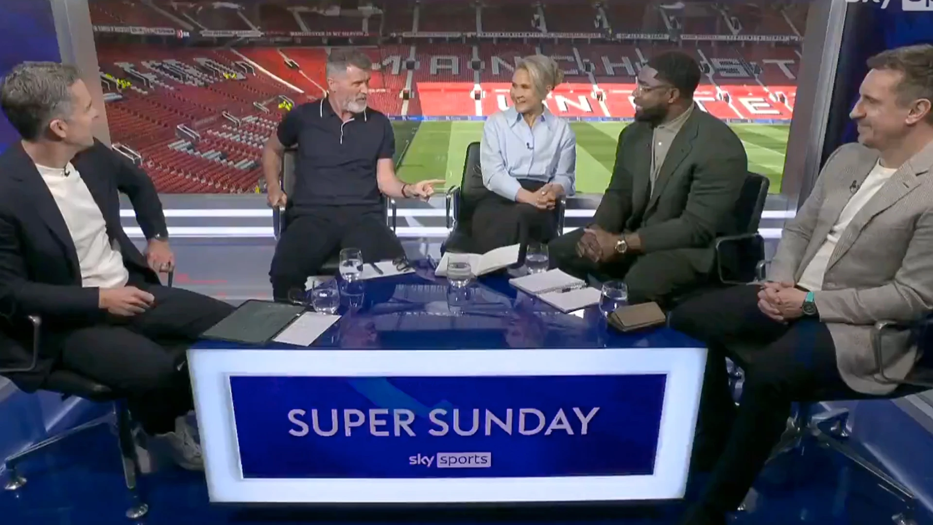Fans love Roy Keane's baffled reaction to Micah Richards' Baller League job