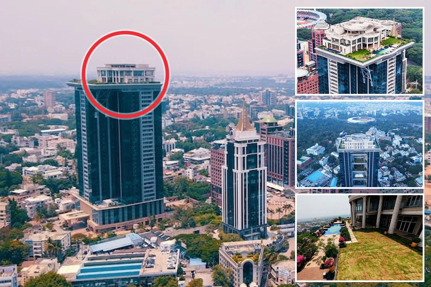 World's wackiest £15m mansion sits abandoned on skyscraper… & owner never moved in