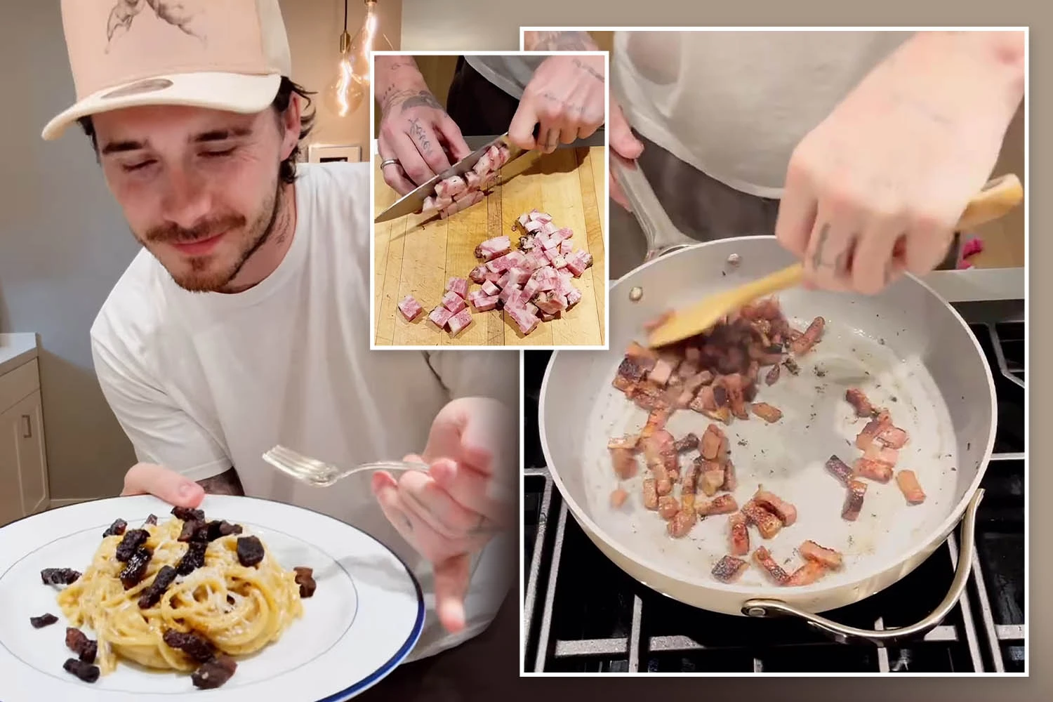 Brooklyn serves up crispy-looking carbonara before insisting dish is NOT burnt