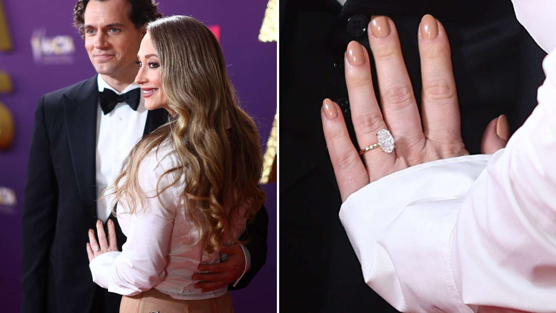 Henry Cavill's fiance Natalie flashes HUGE engagement ring at awards