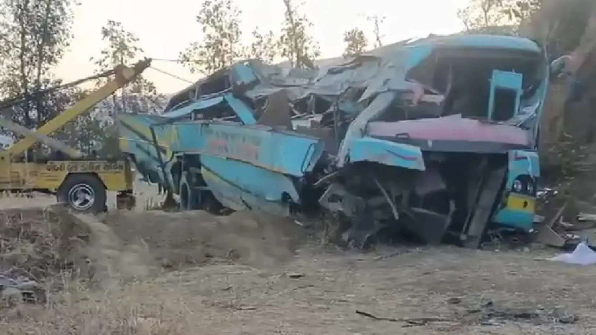 At least seven killed and 15 injured as bus plunges into 200ft gorge