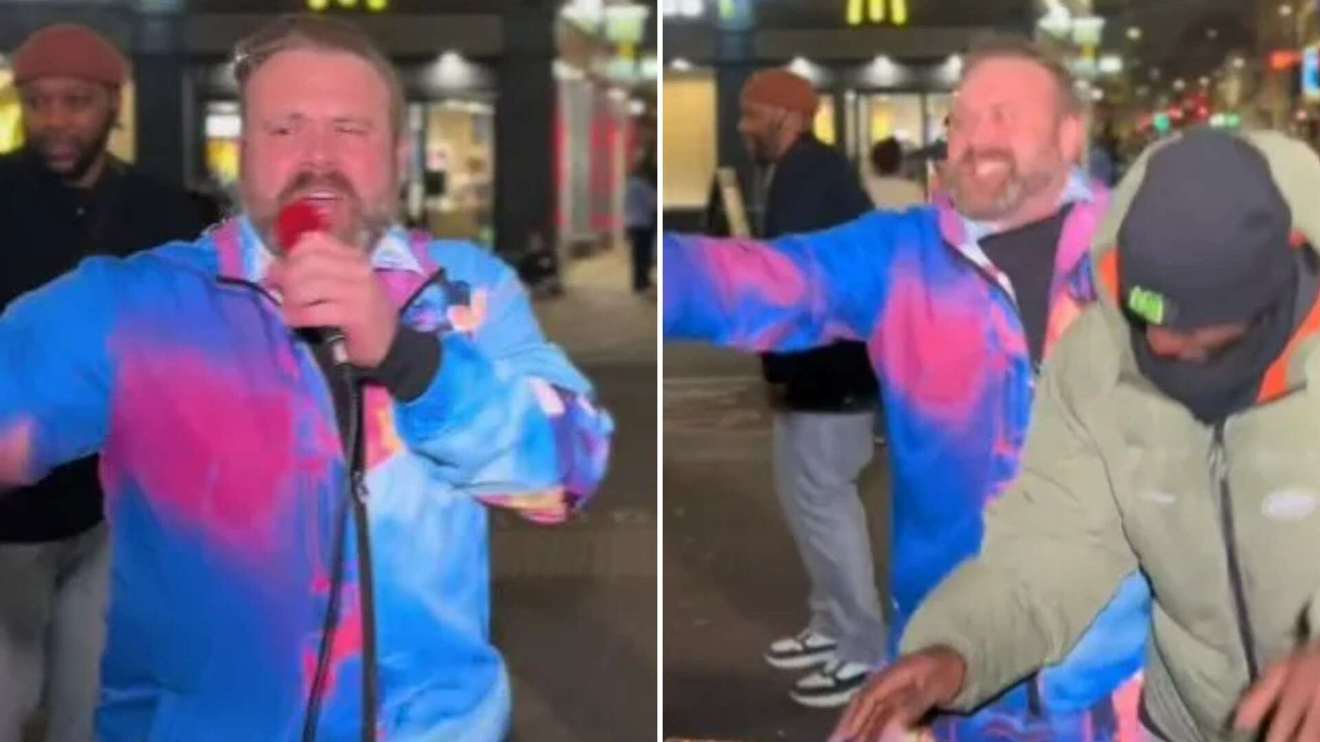 Noughties legend leaves onlookers stunned with performance outside McDonald's