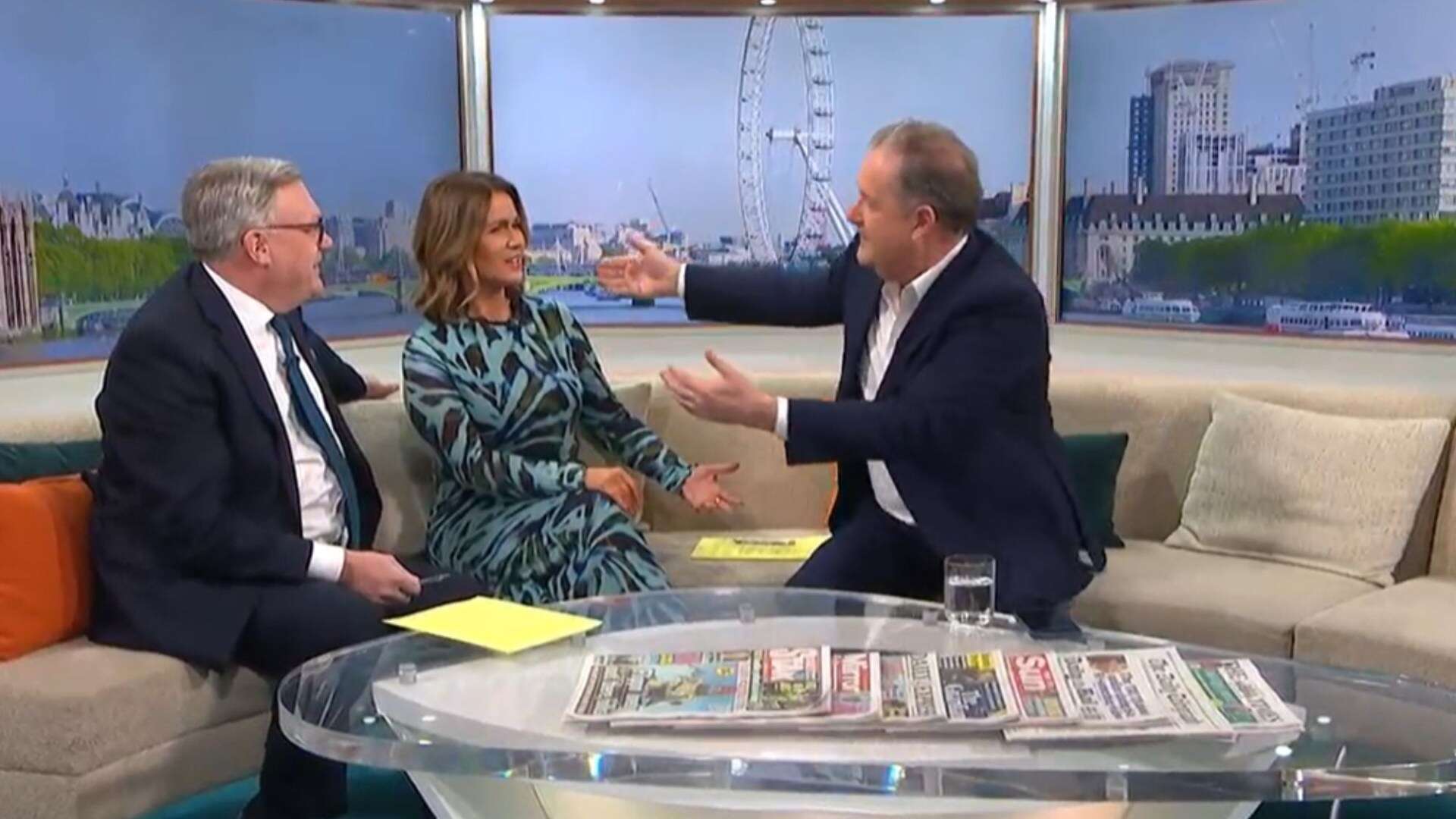 Awkward moment Susanna Reid refuses to hug Piers Morgan as he returns to GMB