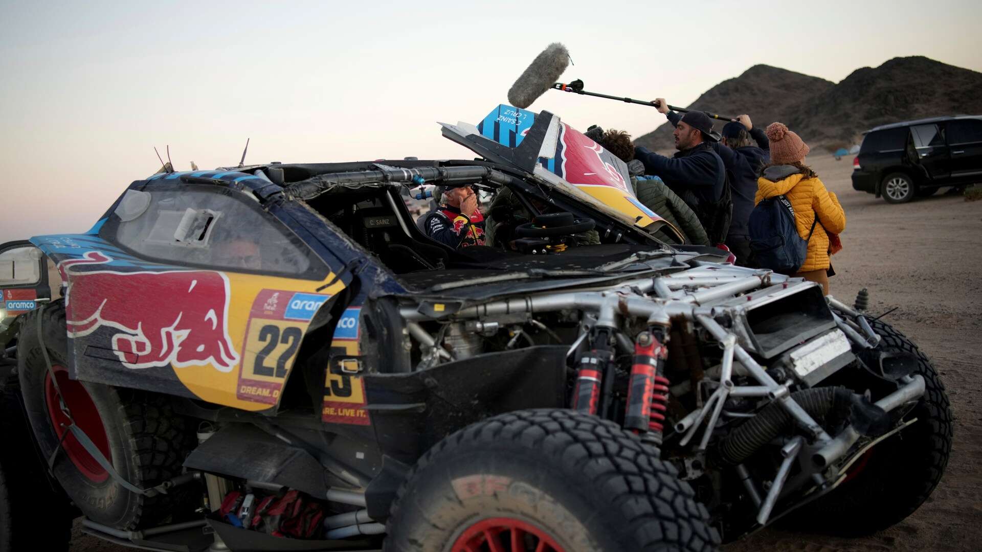 F1 star Carlos Sainz's dad, 61, flips car during brutal Dakar Rally race