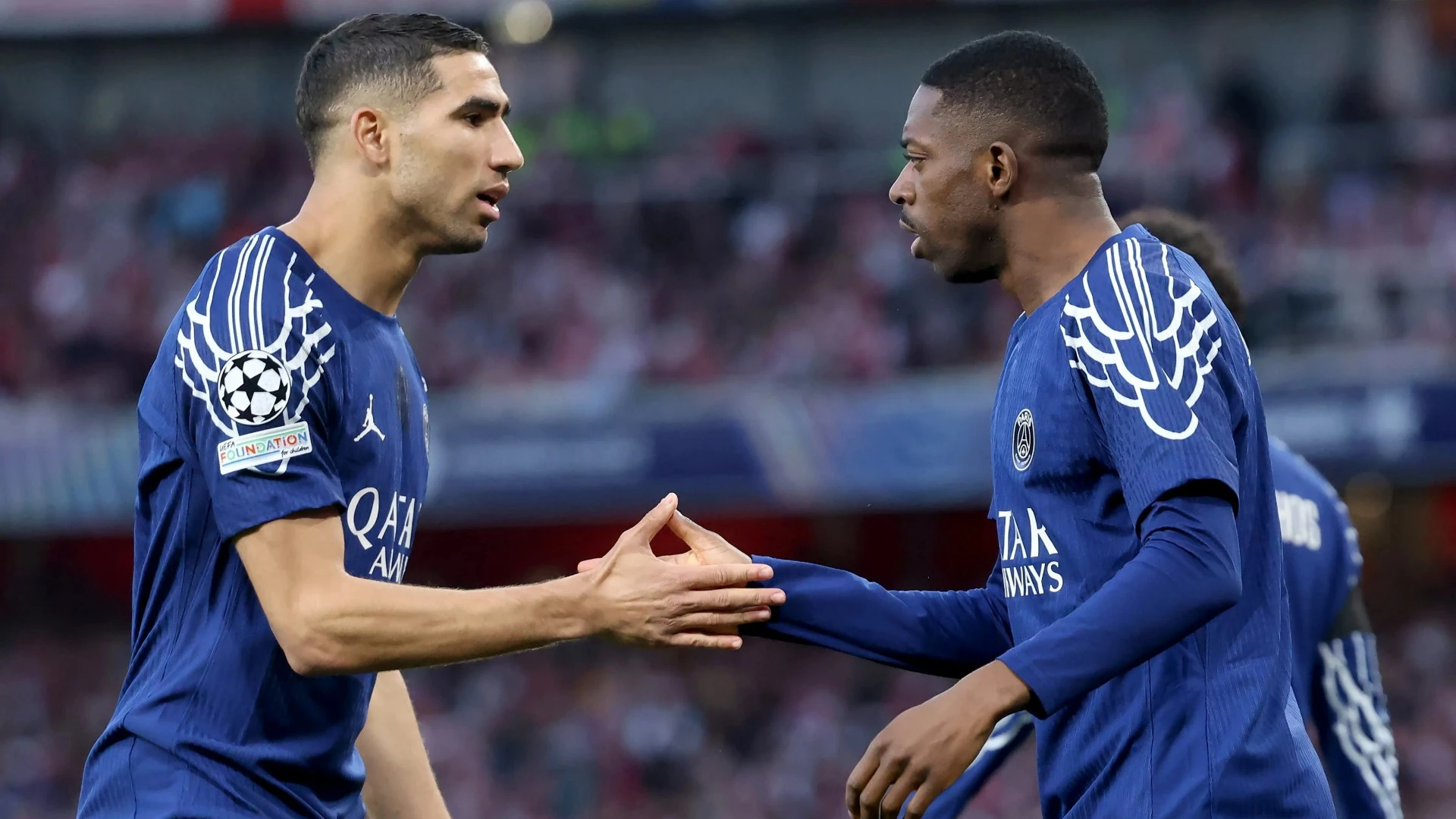 Dembele’s stunning early strike gives Parisians advantage in semi-final