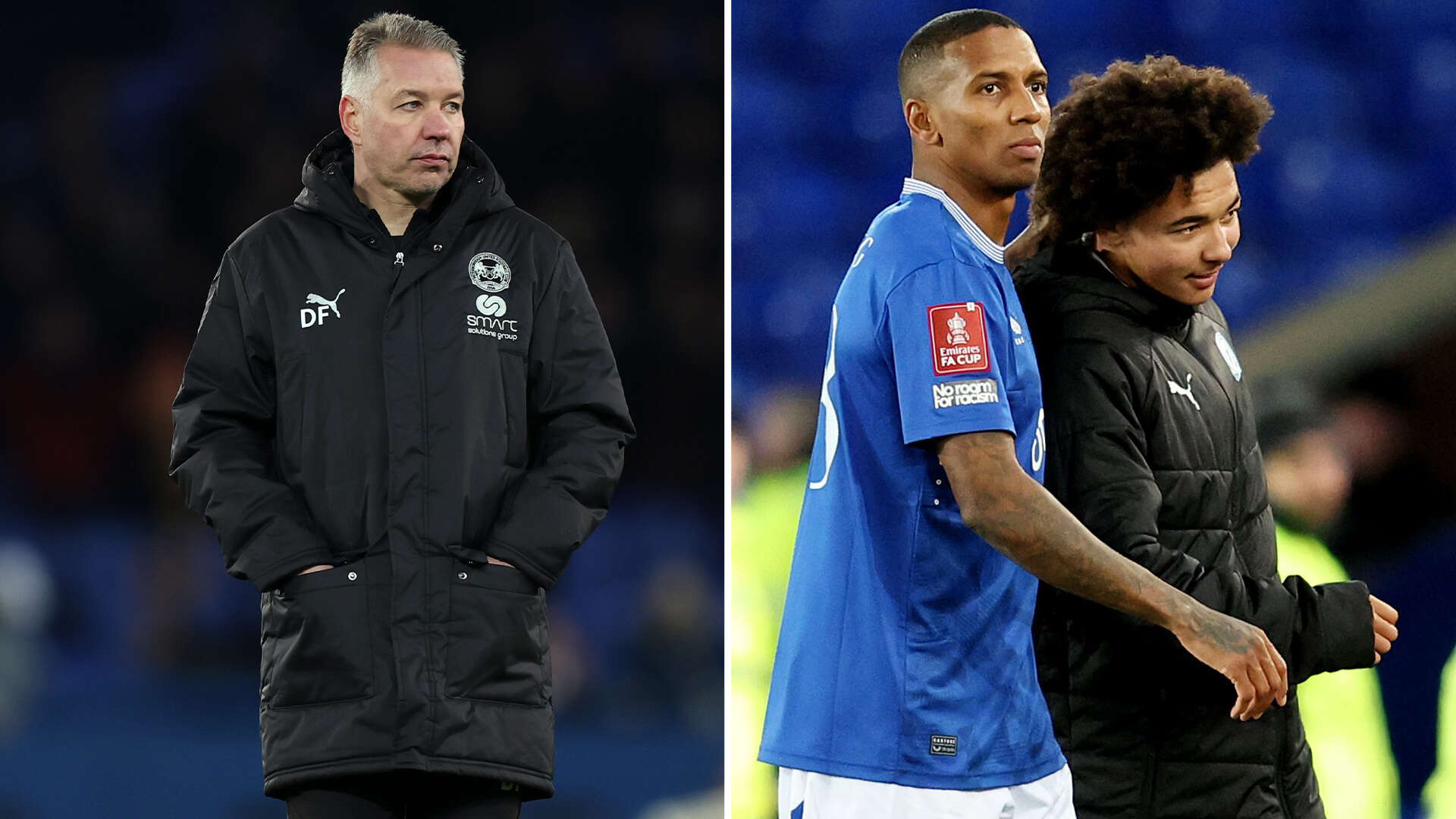 Darren Ferguson says Everton star 'had a pop' for not bringing on Young's son