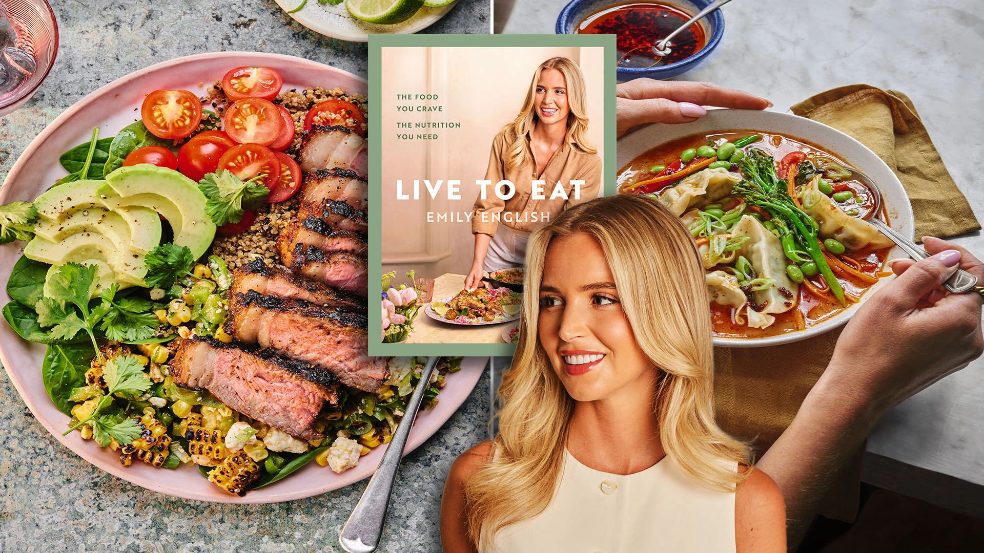 Glow up your meal times with three tasty meals from Emily English's cookbook