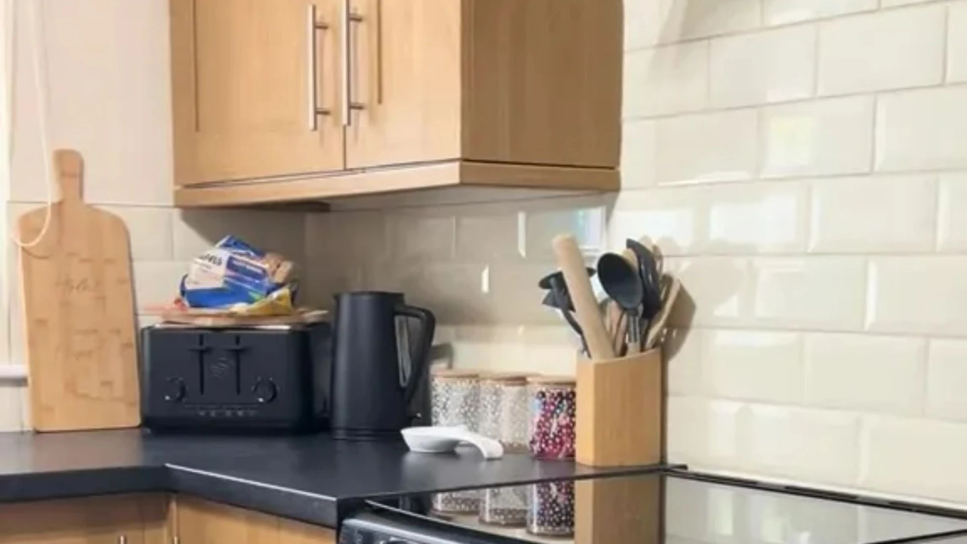 We transformed our dated kitchen for under £150, with ZERO priming needed