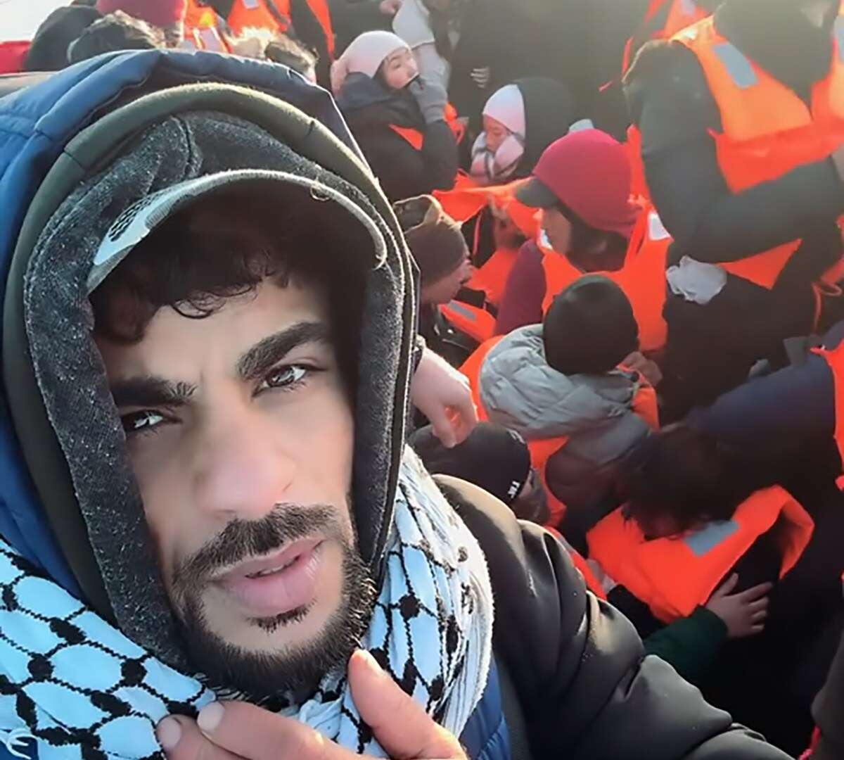 Fury as Hamas supporter from Gaza films himself coming to UK on Channel boat