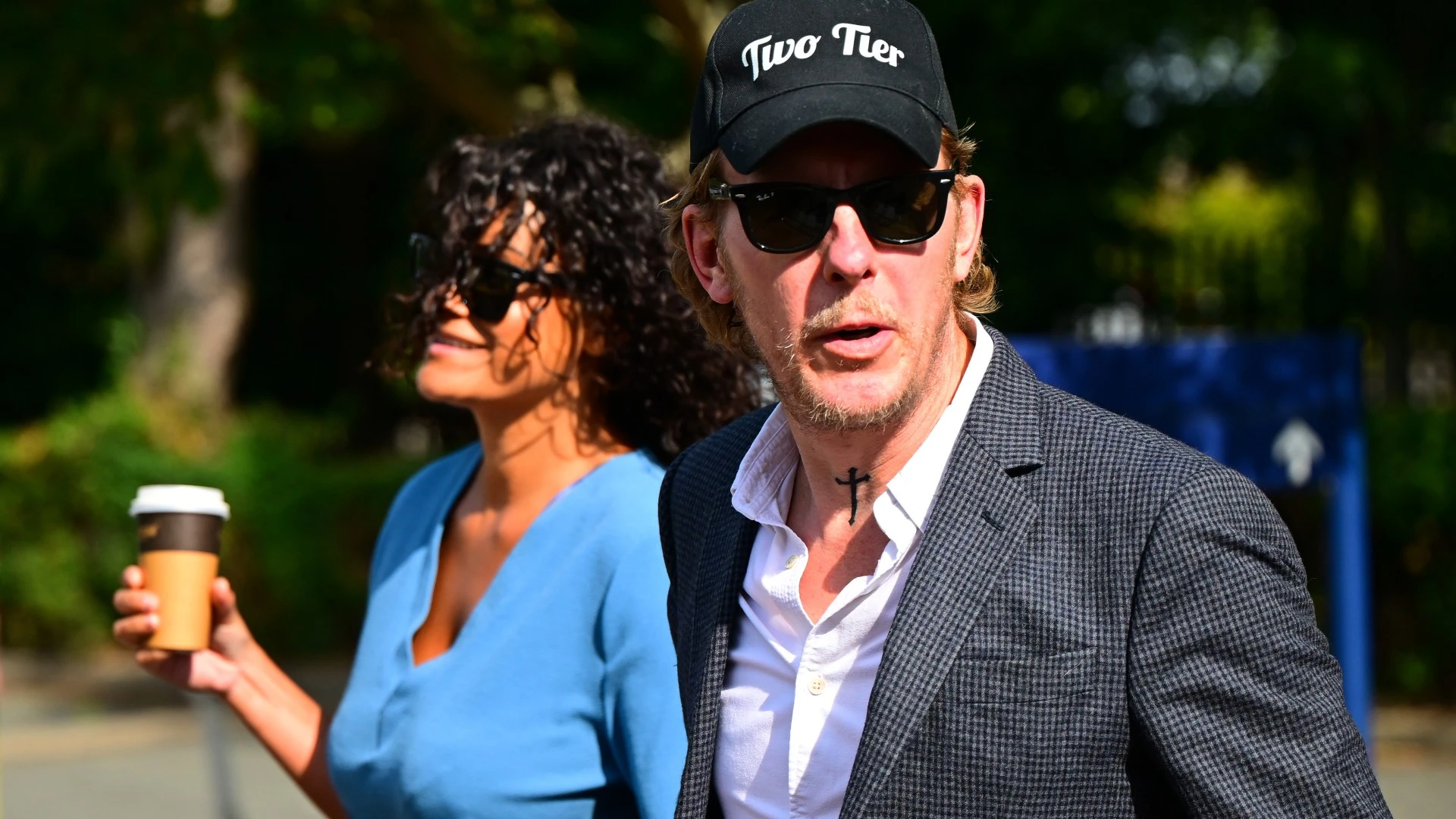 Laurence Fox arrives at court charged with ‘sharing upskirting pic of TV star’