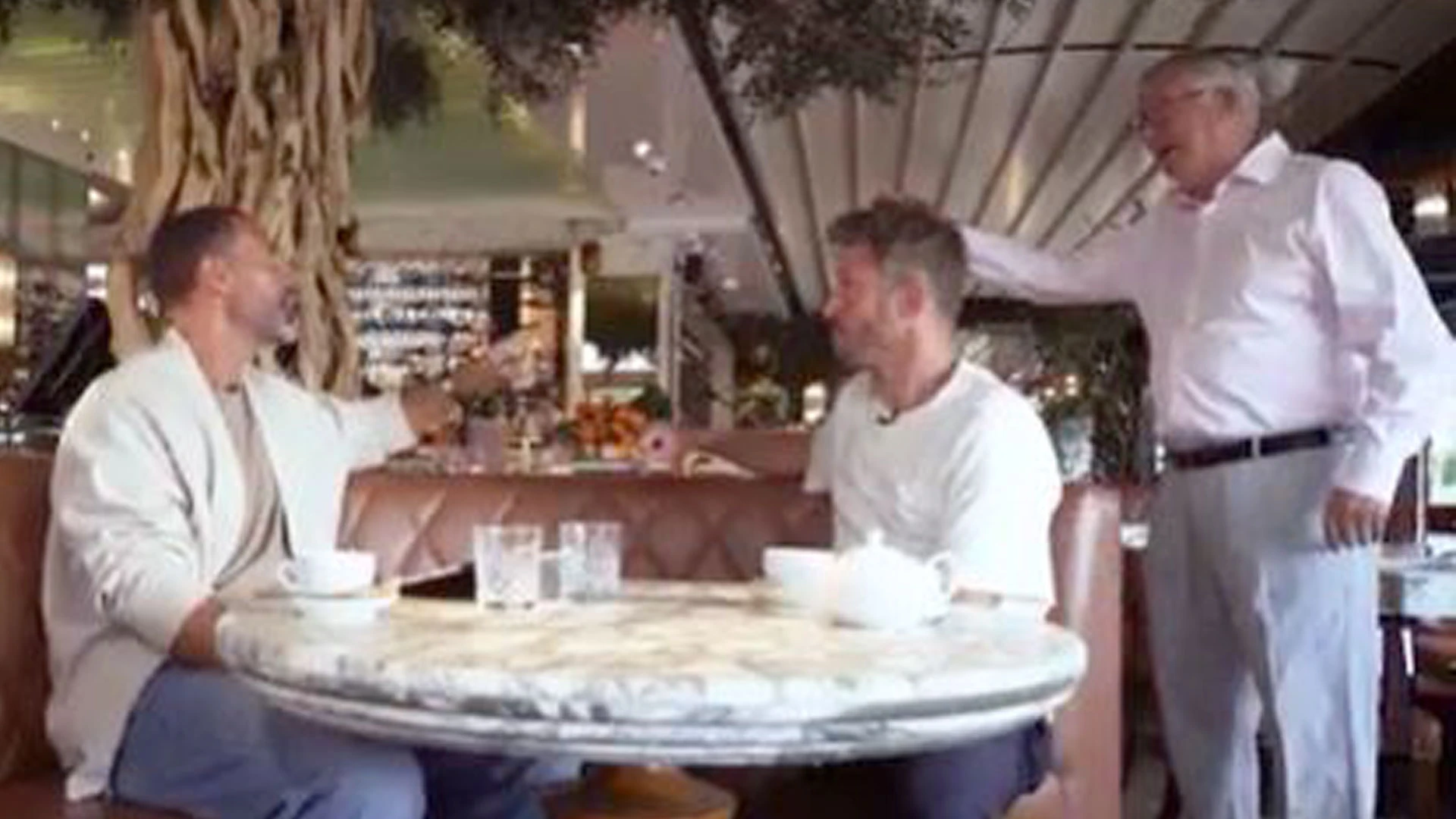 Sir Alex Ferguson gatecrashes Rio's podcast... but refuses to take part