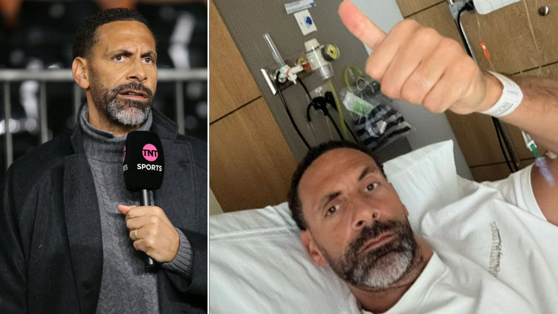Rio shares pic from hospital bed and reveals he will miss Arsenal clash v PSG