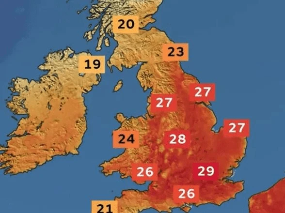 Temperatures change over next few days & exact date for the next 35C scorcher