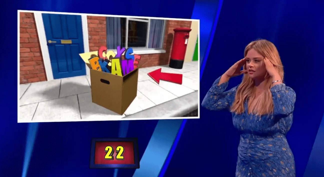 Emily Atack left stumped by 3 Celeb Catchphrase riddles in nightmare finale