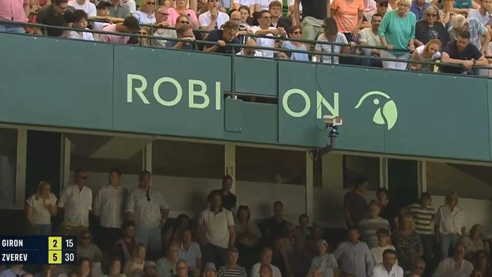 Spectator treated for injuries as panel falls from above during Zverev clash