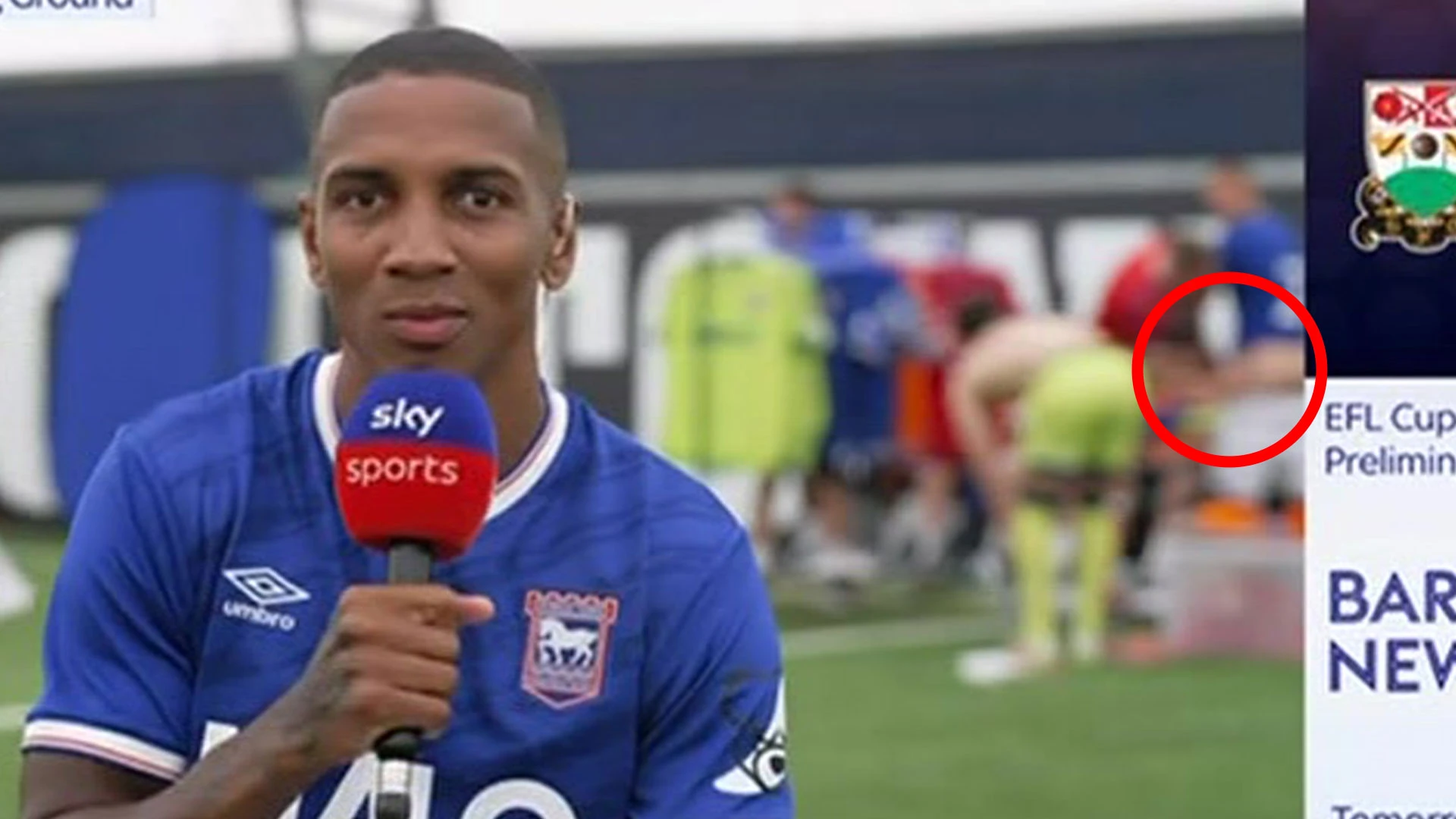 Sky Sports forced to apologise as Ashley Young's interview hijacked by rude act