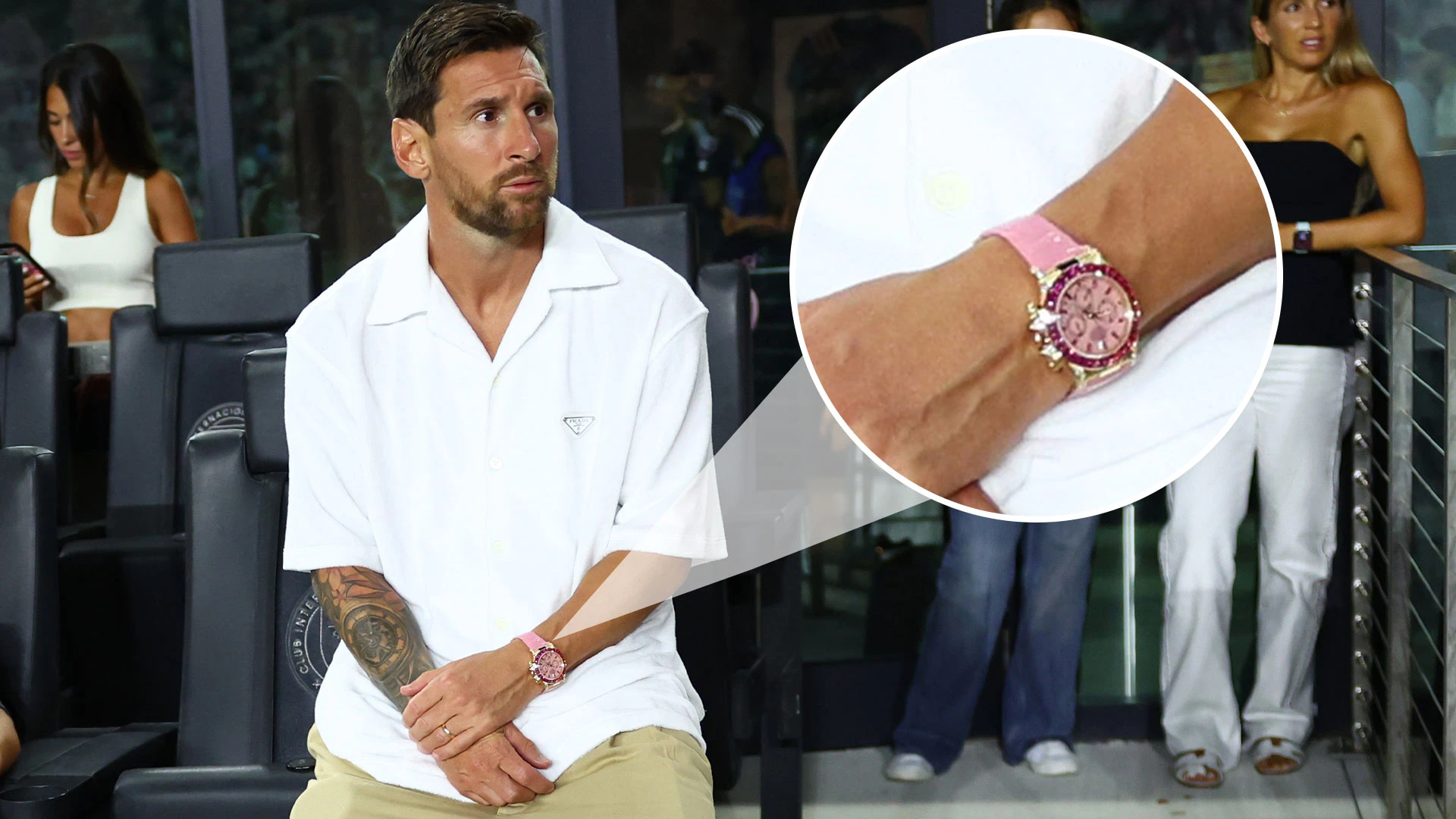 Lionel Messi spotted wearing bright pink BARBIE watch worth incredible £700k