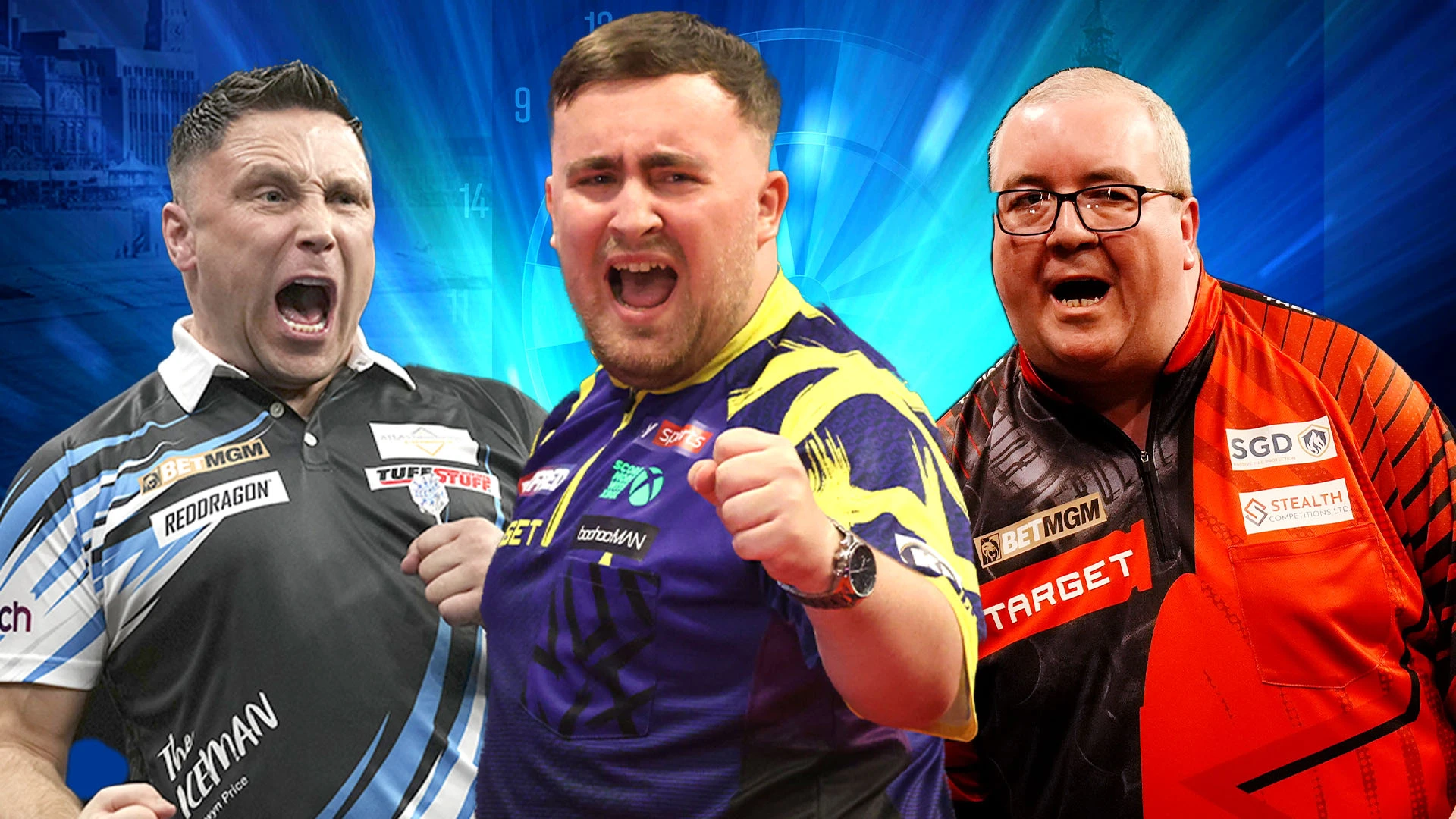 Littler in action TONIGHT before Van Gerwen's battle against Rock