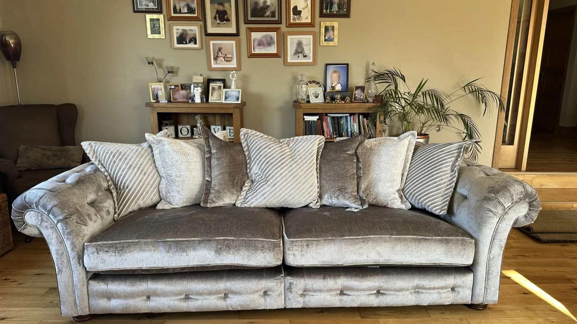 DFS insist the sofa I bought is brown but it's CLEARLY silver - what do you see?