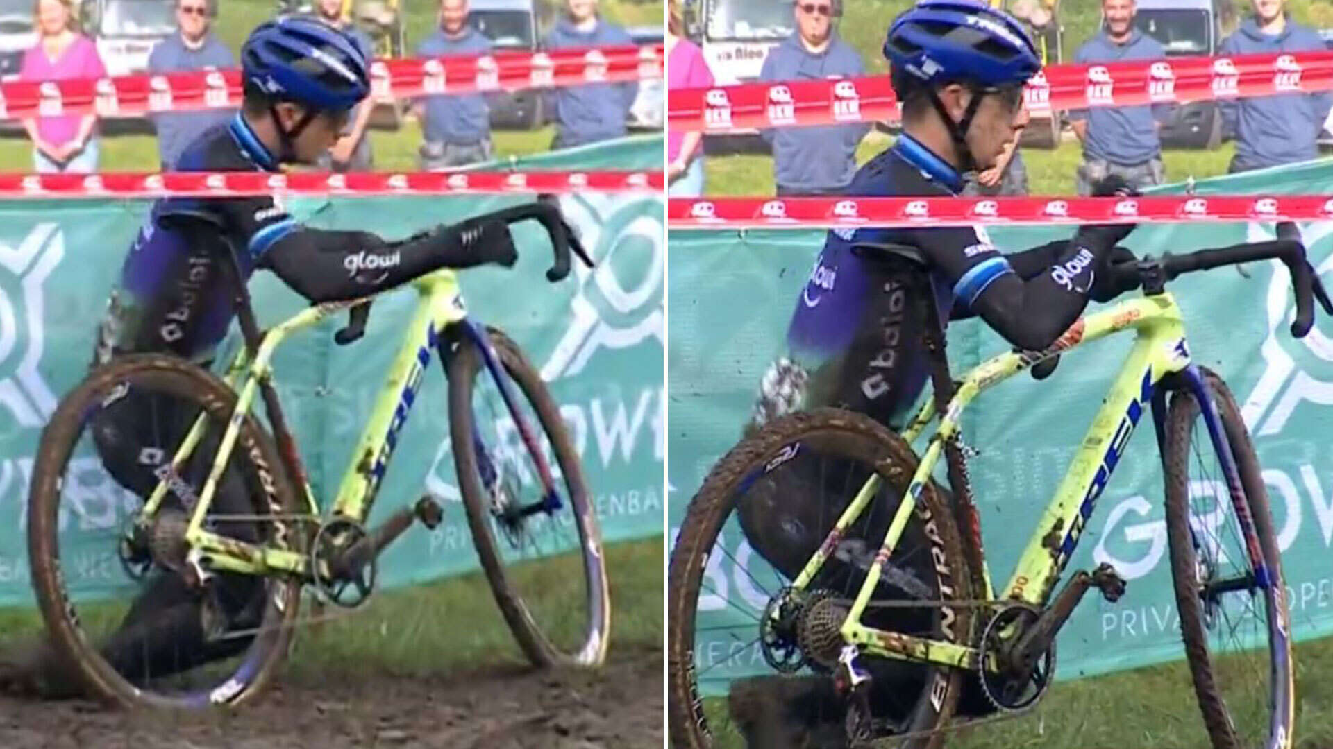 Cyclist uses saddle to his pop dislocated shoulder back into place mid-race