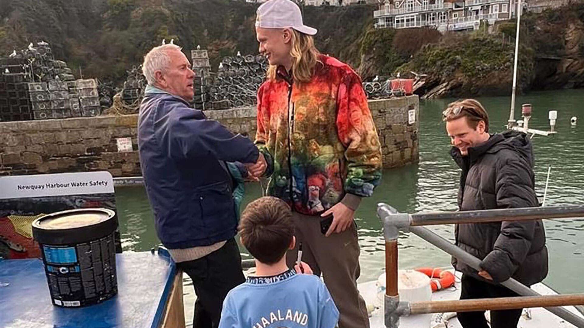 Erling Haaland shocks punters by going fishing in Cornwall during time off