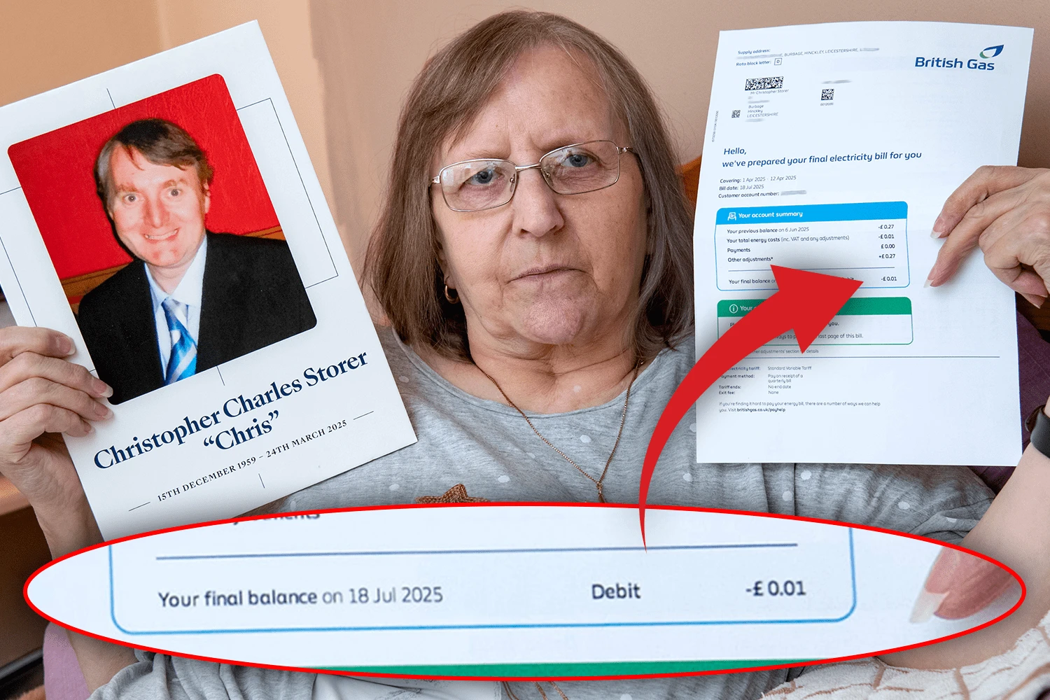 British Gas send dead man’s family a letter demanding payment of a penny