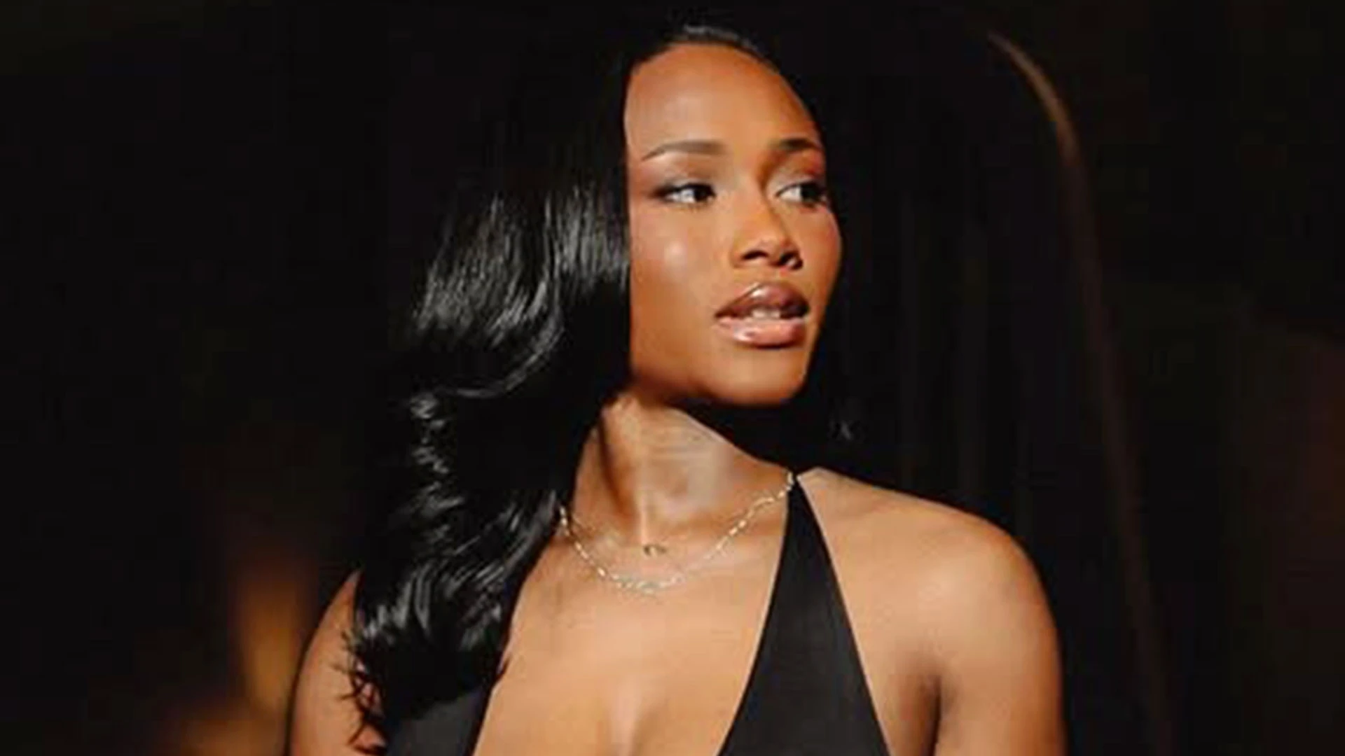Arsenal ace Saka's Wag steals show wearing plunging all-black outfit
