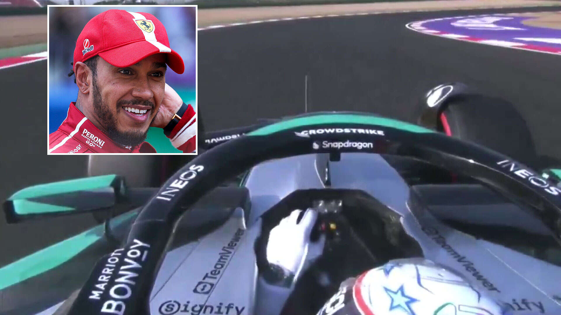 Lewis Hamilton's former Mercedes race engineer in awkward radio slip-up