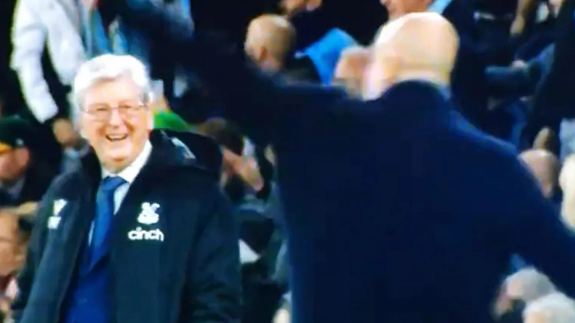 ROY HODGSON left fans in stitches with his reaction to Crystal Palace's late equaliser against Manchester City on Saturday. After going 2-0 down at the Etihad Stadium, the Eagles completed a late comeback to draw 2-2 with Pep Guardiola's side.