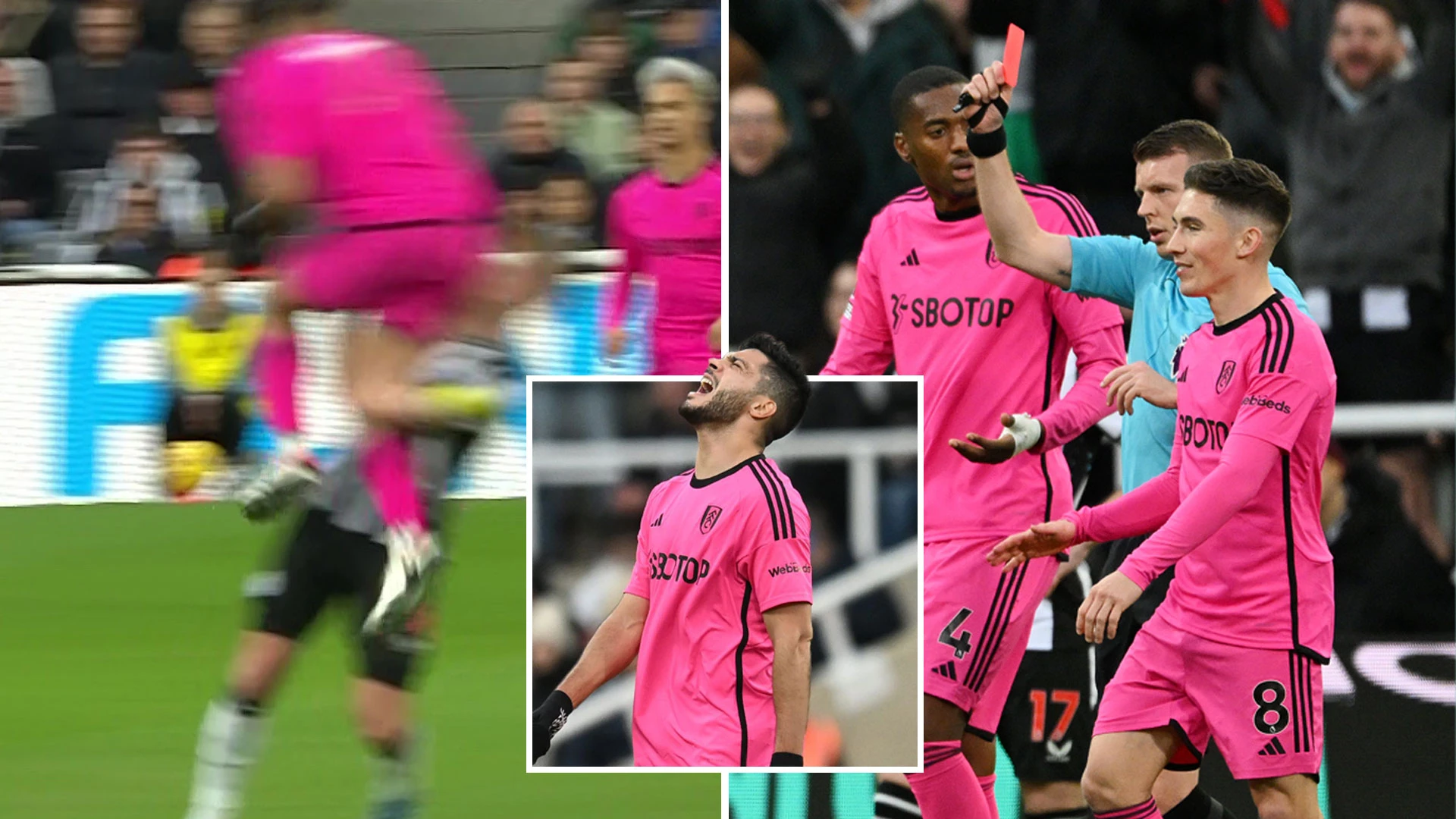STRIKER took out Sean Longstaff with a reckless kung-fu-style kick. VAR intervened in the incident after the referee initially judged the challenge not to be worthy of a red card.