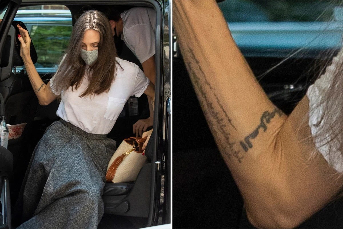 Angelina appears to make dig at Brad with cryptic new tattoo