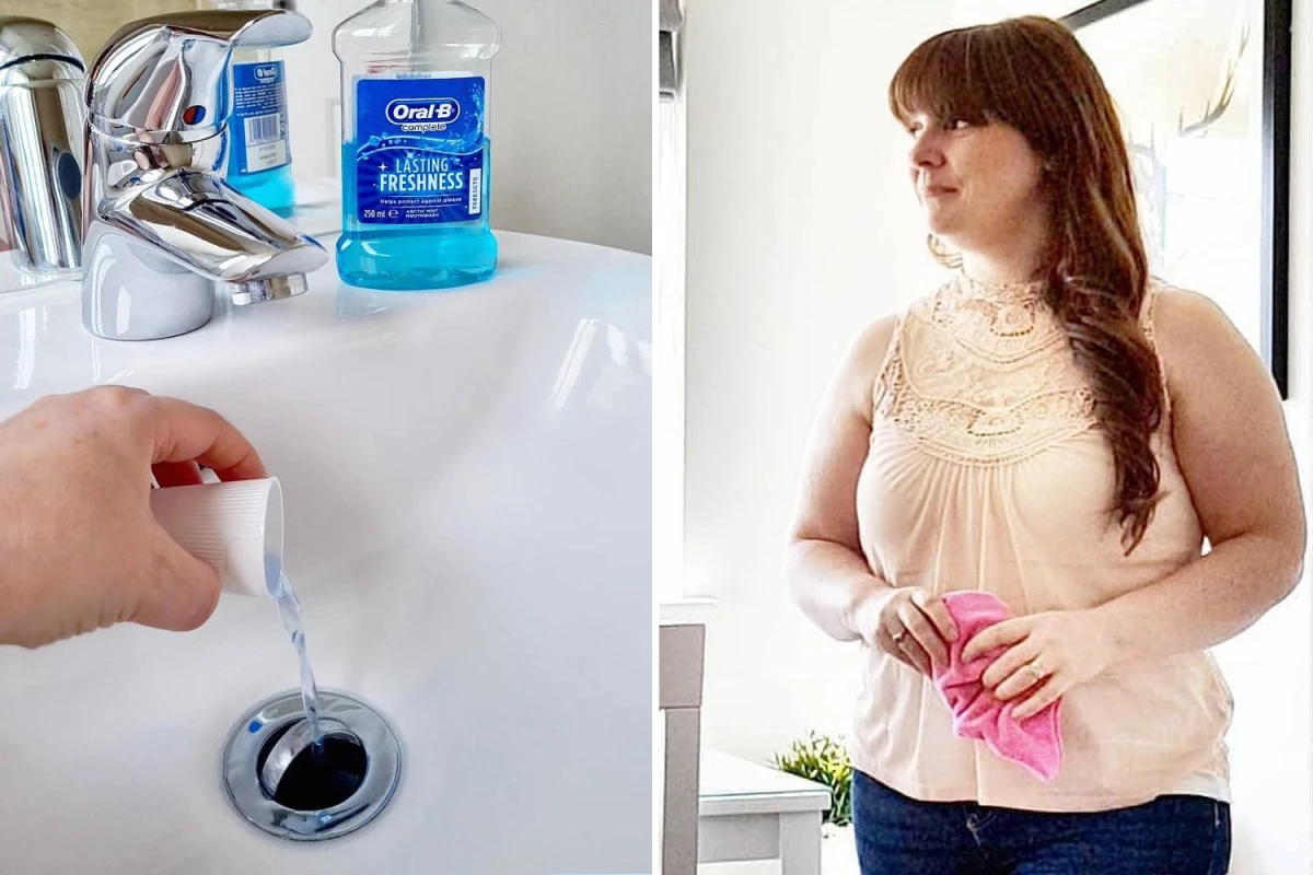 Cleaning fan claims MOUTHWASH is the secret to getting drains smelling fresh