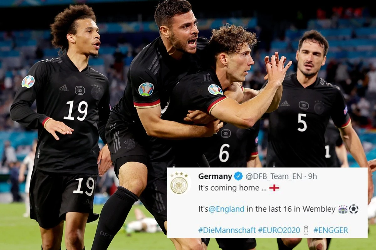 Cheeky Germany taunt ‘It’s coming home’ after sealing England Euro clash