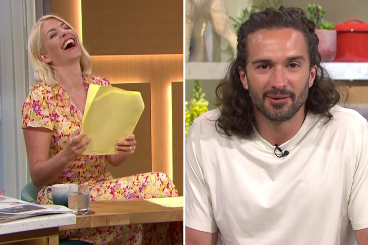 Holly Willoughby in hysterics as she teases Joe Wicks over his 'comedy fart'
