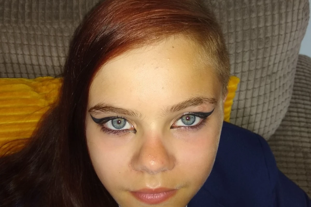 Daughter, 13, 'threatened with exclusion' over her winged eyeliner