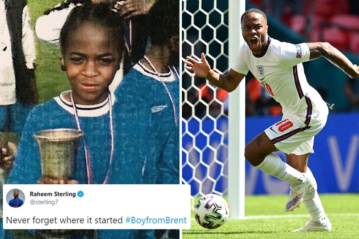 Sterling shares amazing Wembley childhood throwback before hometown Euros goal
